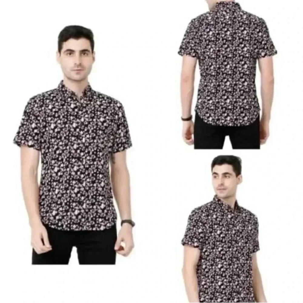 Gentlemen’s Outfitters Cherry Blossom Navy Floral Short Sleeve Size XXL.